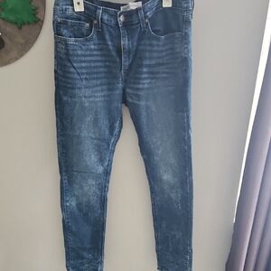 Levi's Men's Dark 36/30 Blue Stacked Skinny Jeans